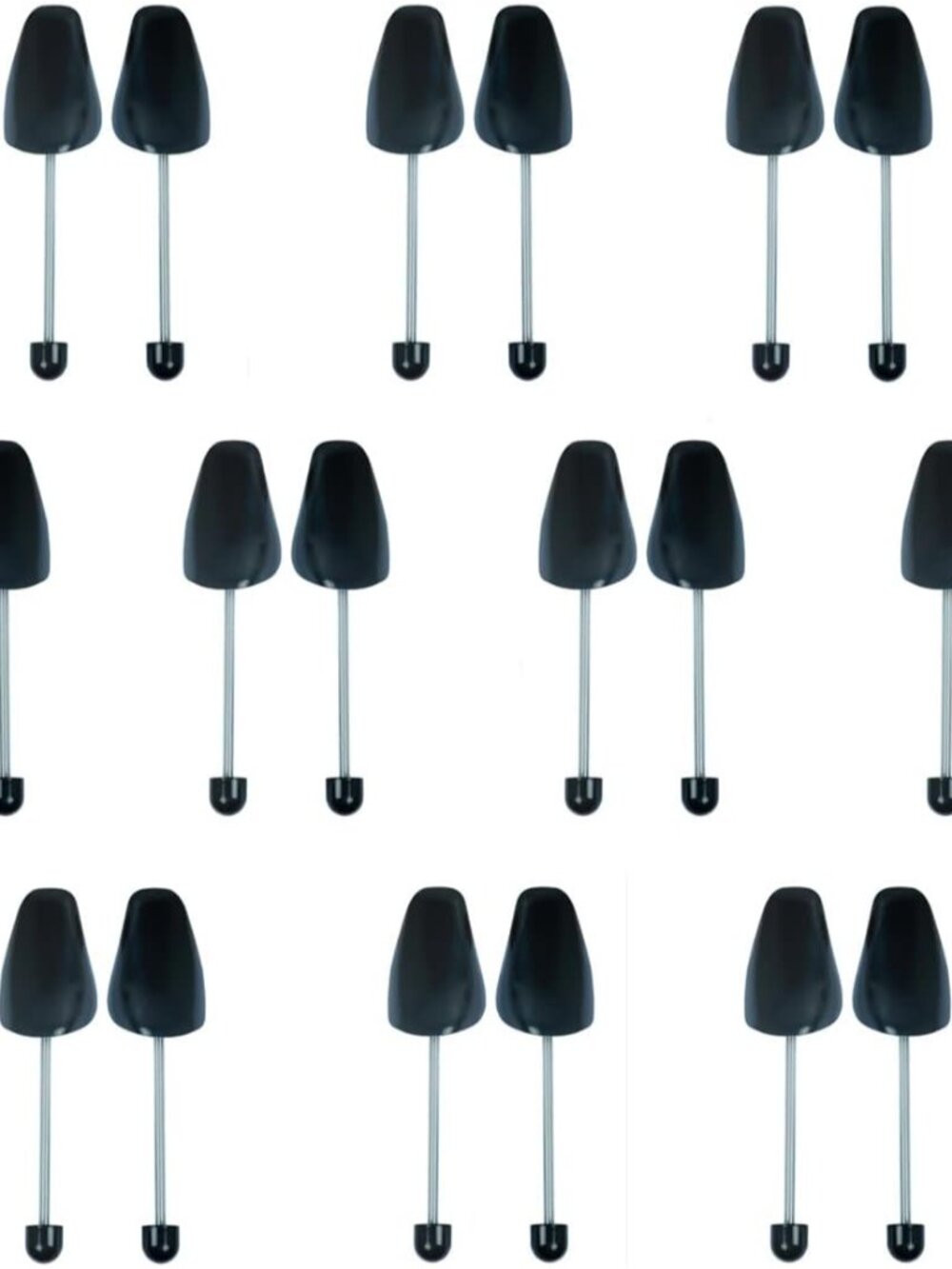 10 Pairs Plastic Shoe Trees for Men Black